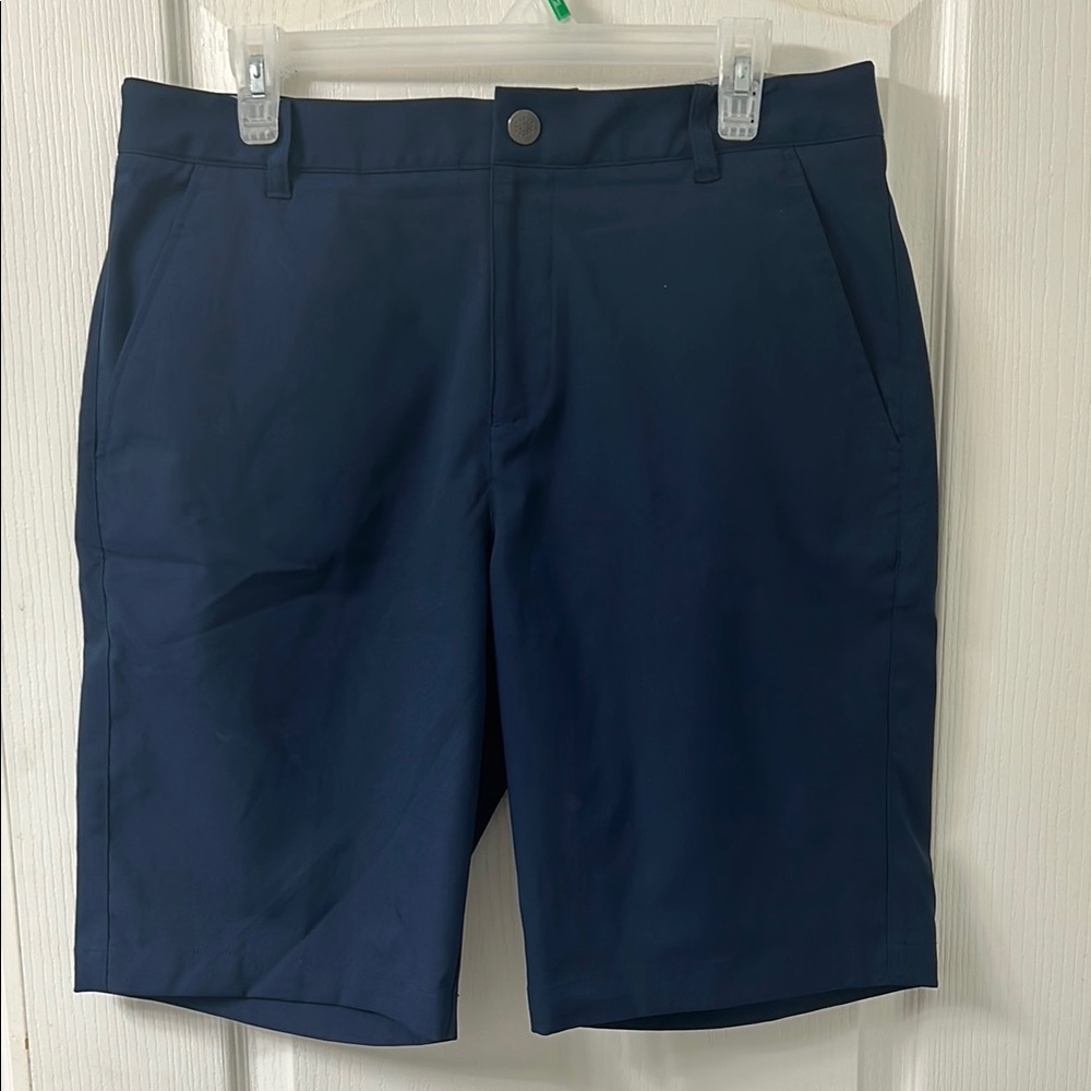 Puma Blue Flat Front Shorts Versatile Style